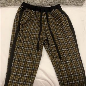 Plaid sweat pants